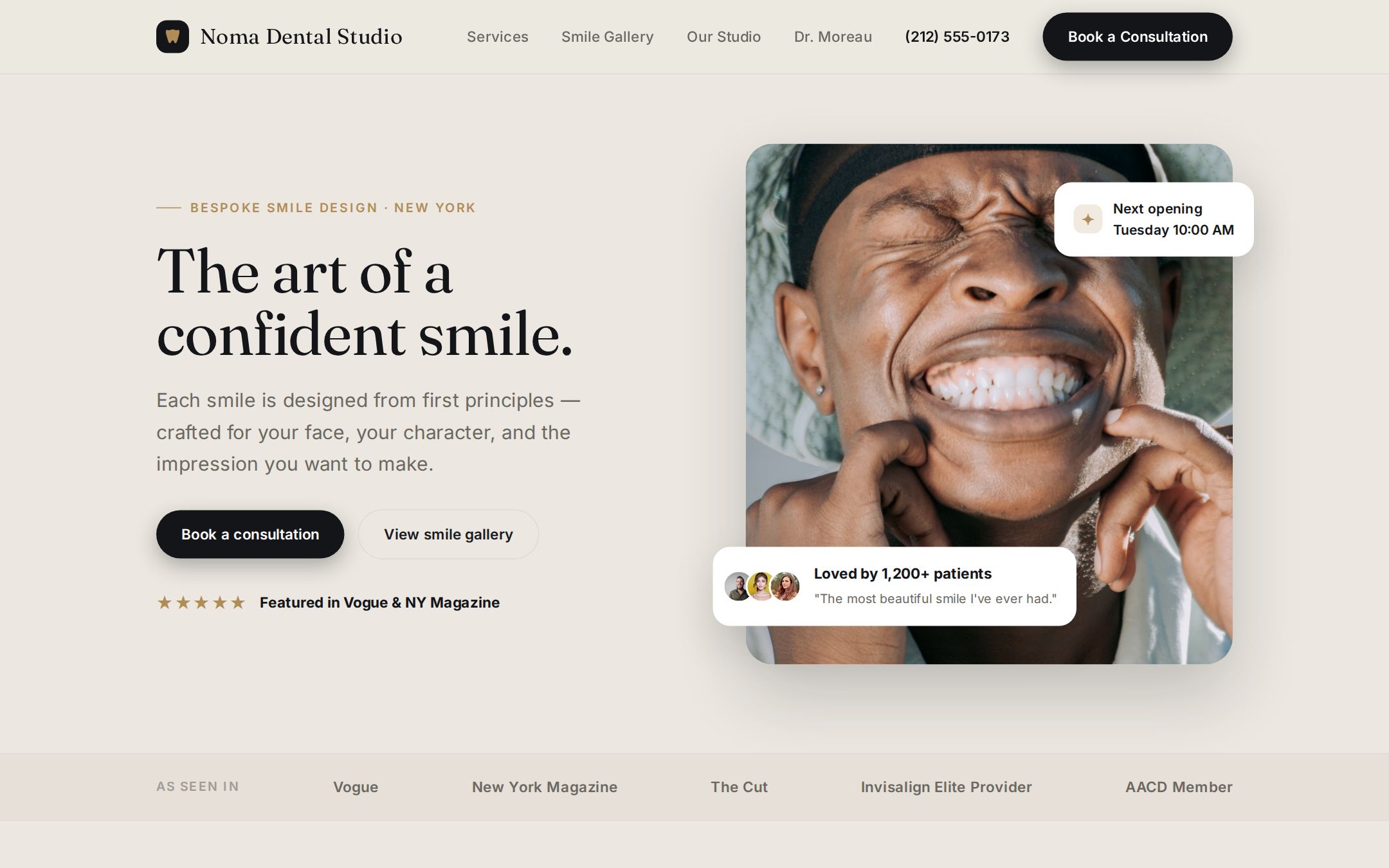 Noma Dental Studio website